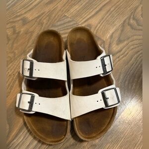 Kids White Birkenstocks Sandals - Size 34